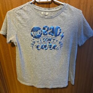 Old Navy Gray Tee with Blue Graphic